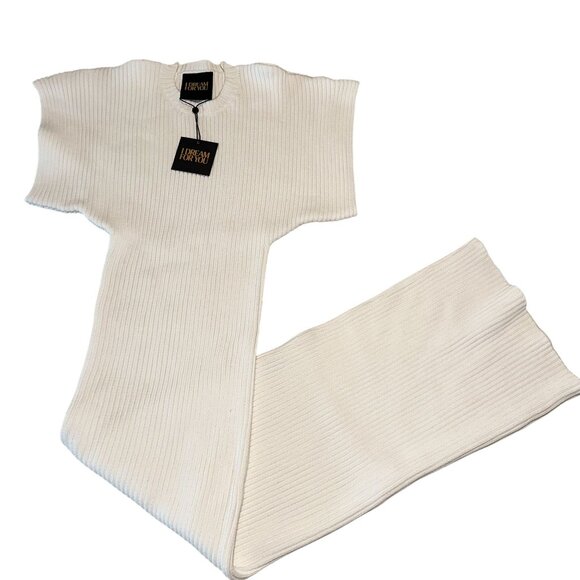 NWT I Dream For You Column Knit Off White Dress Women's Size XX-Small XXS - Picture 1 of 7